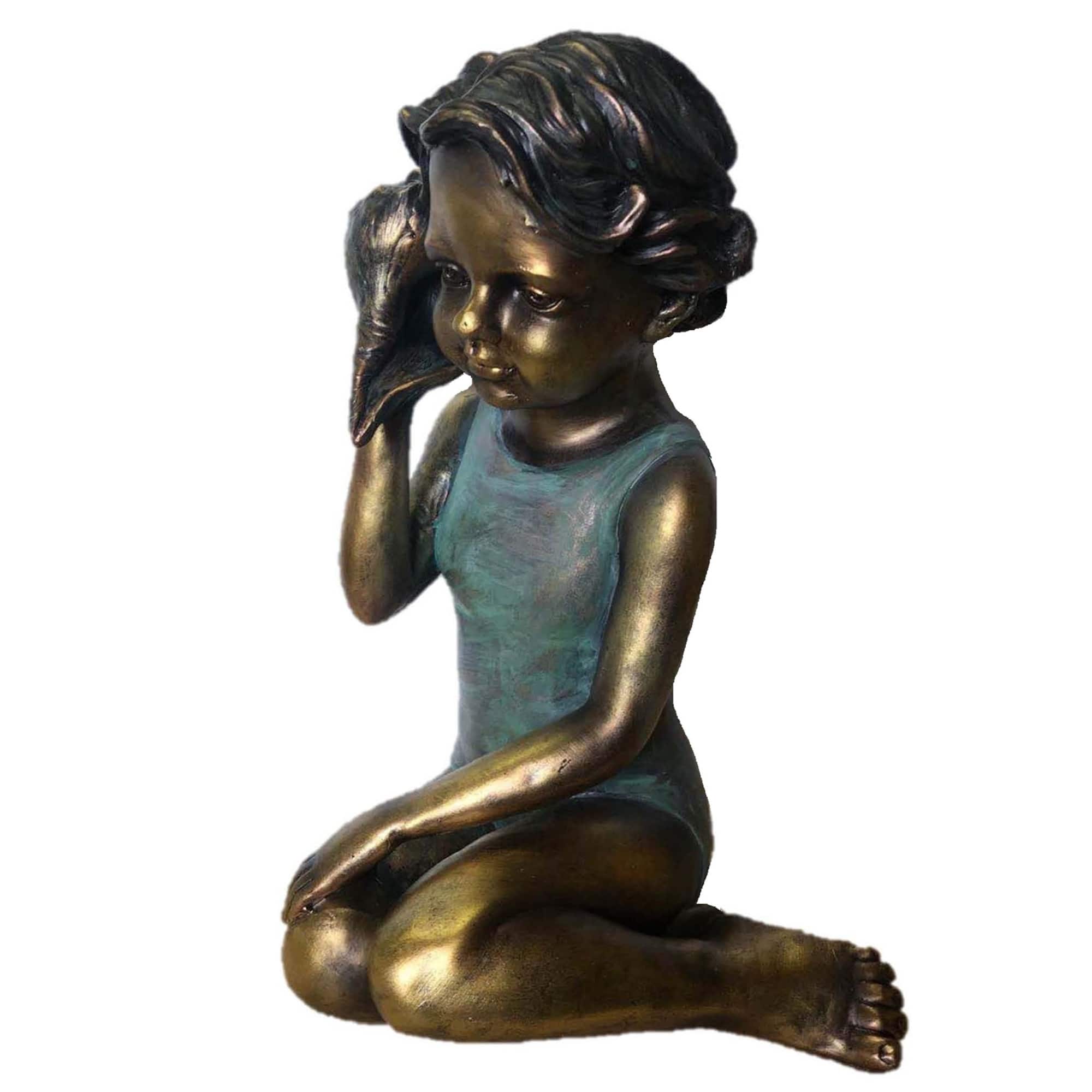 Santa's Workshop 13" Lil Girl at the Seashore Statue